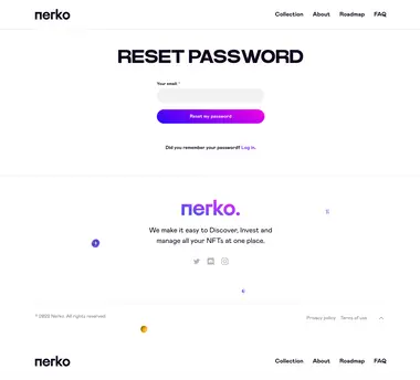 Reset password